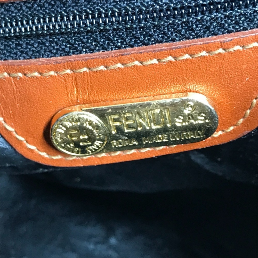 FENDI Vintage Pecan Bag, Travel Boston Leather, Men's & Women's, Khaki - Picture 15 of 16